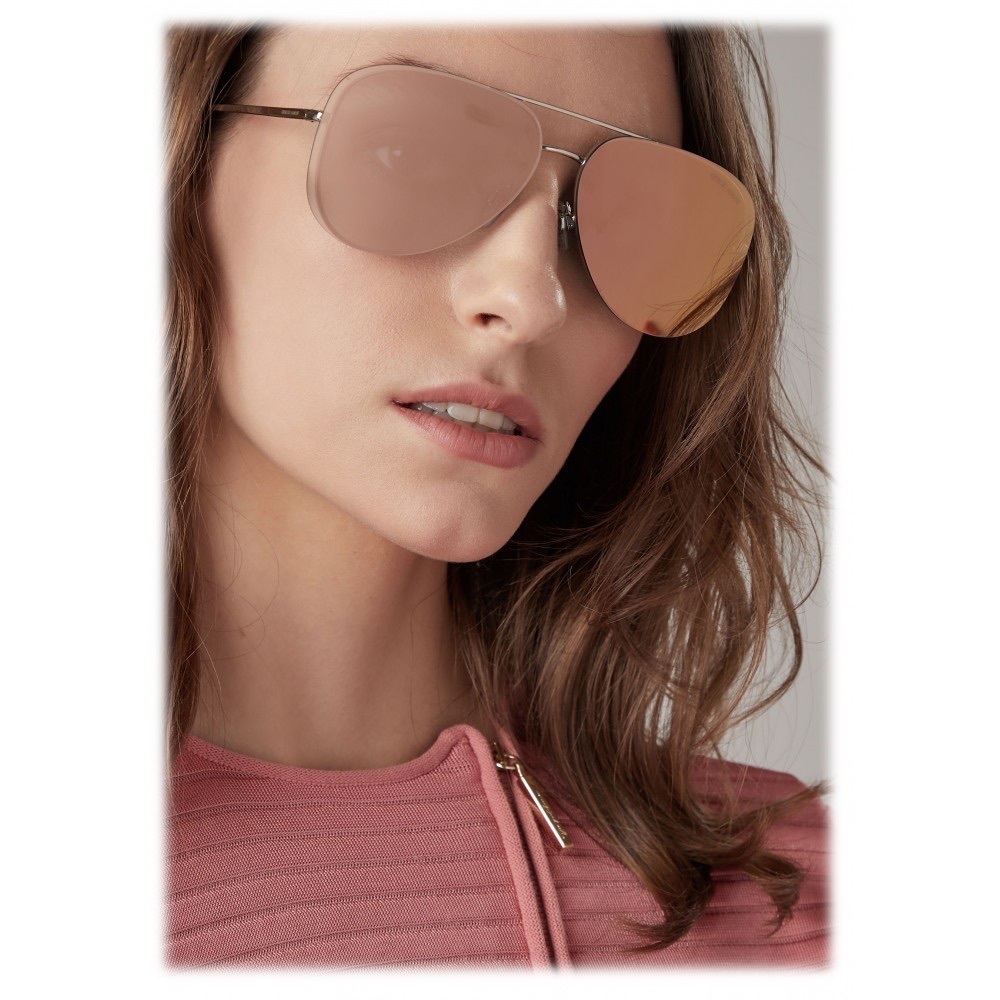 Giorgio Armani Pilot Sunglasses AR6084 Rose Gold Aviator - Picture 6 of 12